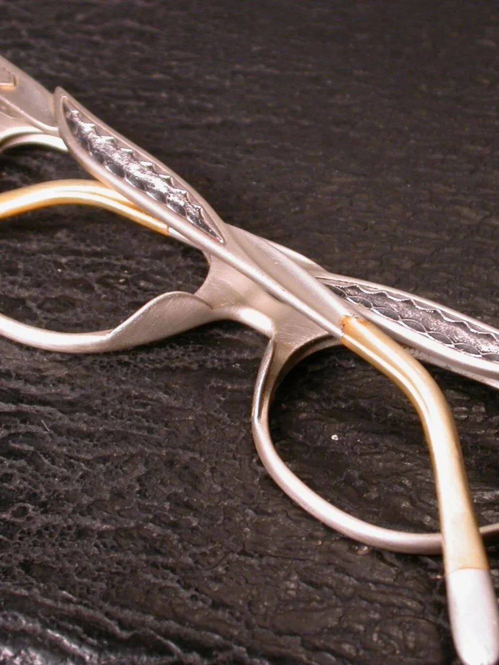 Vintage Liberty Fancy Aluminium Cat Eye Eyeglasses Frames Made In USA